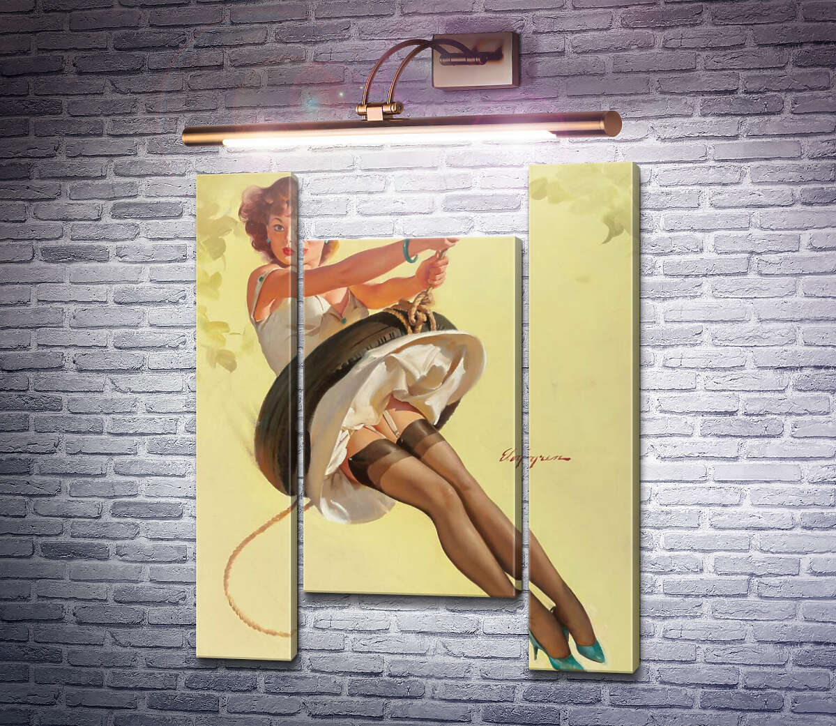 Модульная картина Качели (Модуль №11) Джил Элвгрен (Gil Elvgren) Модульная картина Качели (Модуль №11) Джил Элвгрен (Gil Elvgren)
