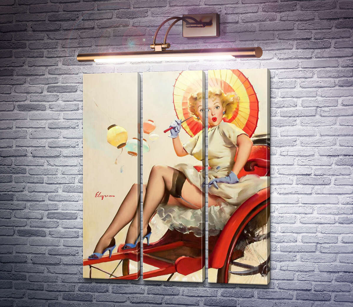 Модульная картина Что-то не так? (Модуль №2) Джил Элвгрен (Gil Elvgren) Модульная картина Что-то не так? (Модуль №2) Джил Элвгрен (Gil Elvgren)