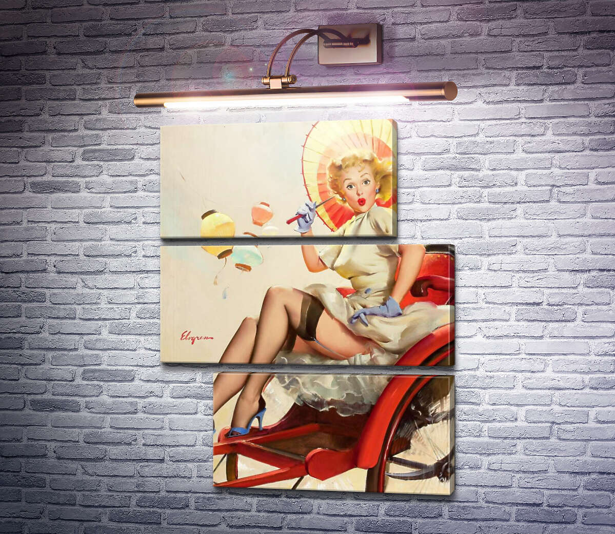 Модульная картина Что-то не так? (Модуль №16) Джил Элвгрен (Gil Elvgren) Модульная картина Что-то не так? (Модуль №16) Джил Элвгрен (Gil Elvgren)