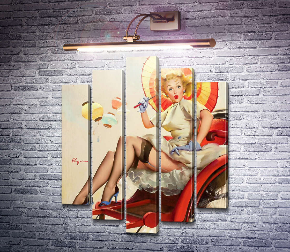 Модульна картина Щось не так? (Модуль №4) Джил Елвгрен (Gil Elvgren) Модульна картина Щось не так? (Модуль №4) Джил Елвгрен (Gil Elvgren)