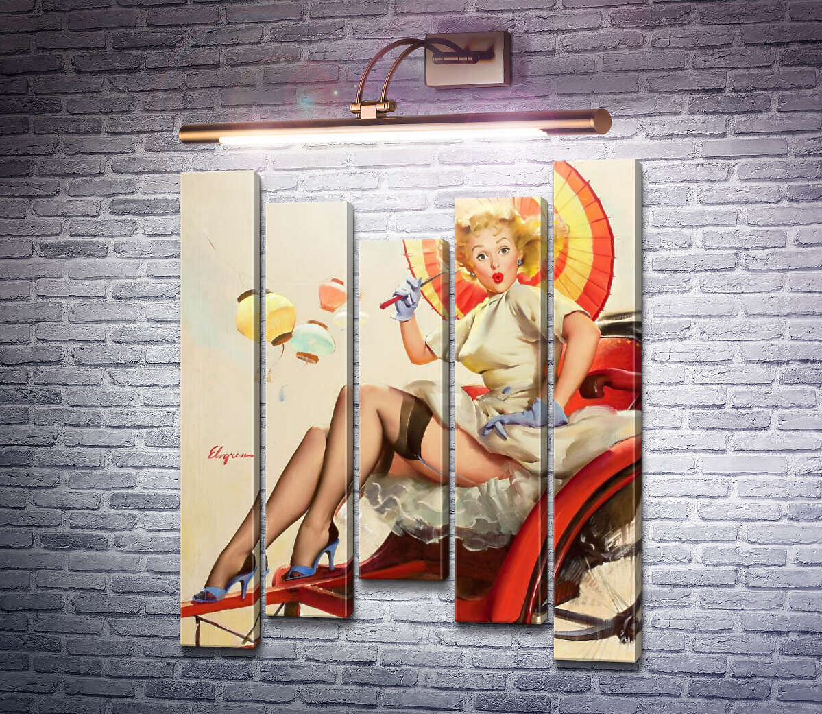 Модульная картина Что-то не так? (Модуль №27) Джил Элвгрен (Gil Elvgren) Модульная картина Что-то не так? (Модуль №27) Джил Элвгрен (Gil Elvgren)