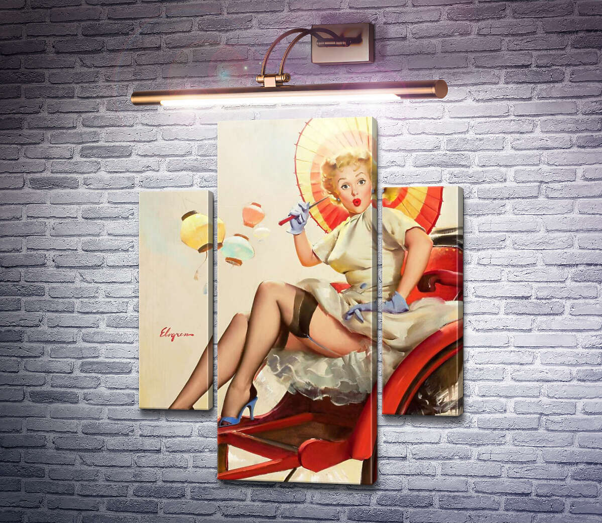 Модульная картина Что-то не так? (Модуль №5) Джил Элвгрен (Gil Elvgren) Модульная картина Что-то не так? (Модуль №5) Джил Элвгрен (Gil Elvgren)