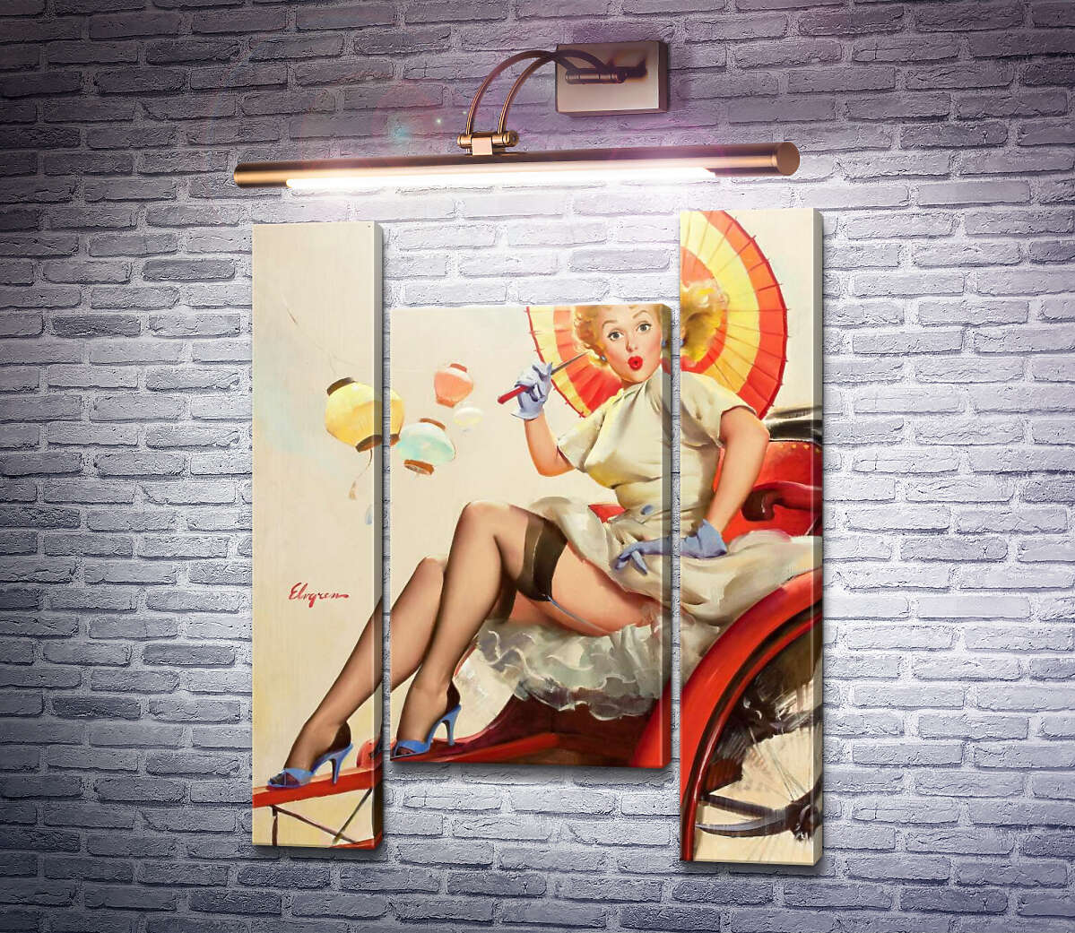 Модульная картина Что-то не так? (Модуль №11) Джил Элвгрен (Gil Elvgren) Модульная картина Что-то не так? (Модуль №11) Джил Элвгрен (Gil Elvgren)