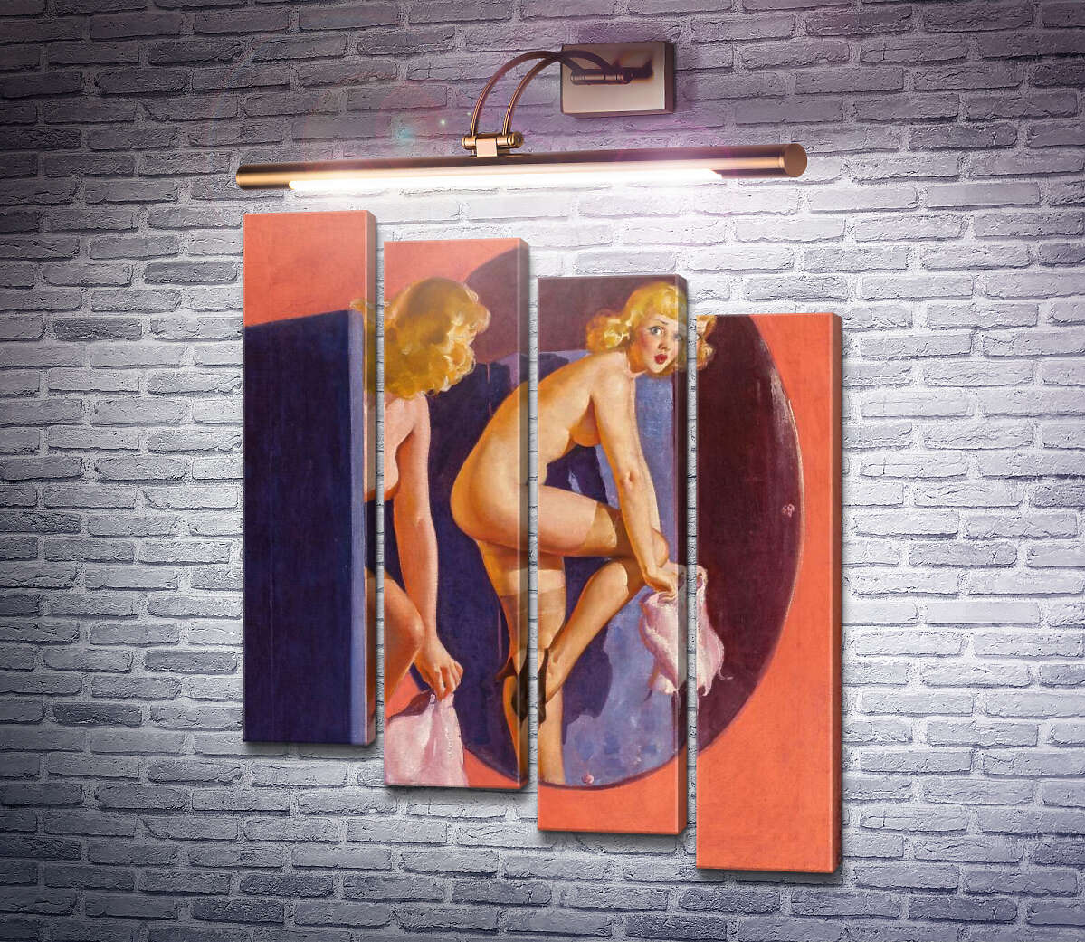 Модульна картина Перетримка (Модуль №19) Джил Елвгрен (Gil Elvgren)