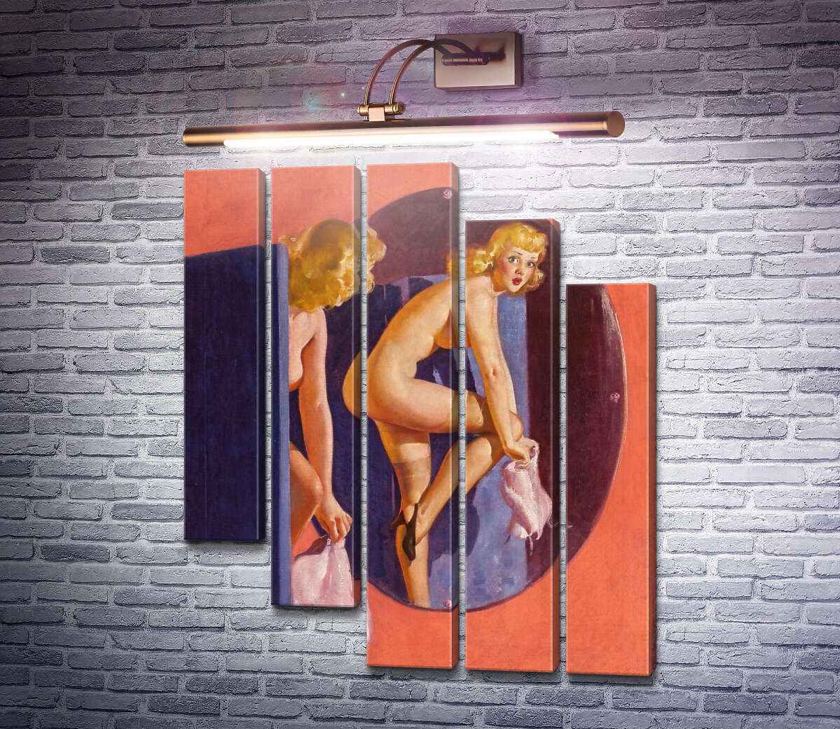 Модульна картина Перетримка (Модуль №28) Джил Елвгрен (Gil Elvgren)