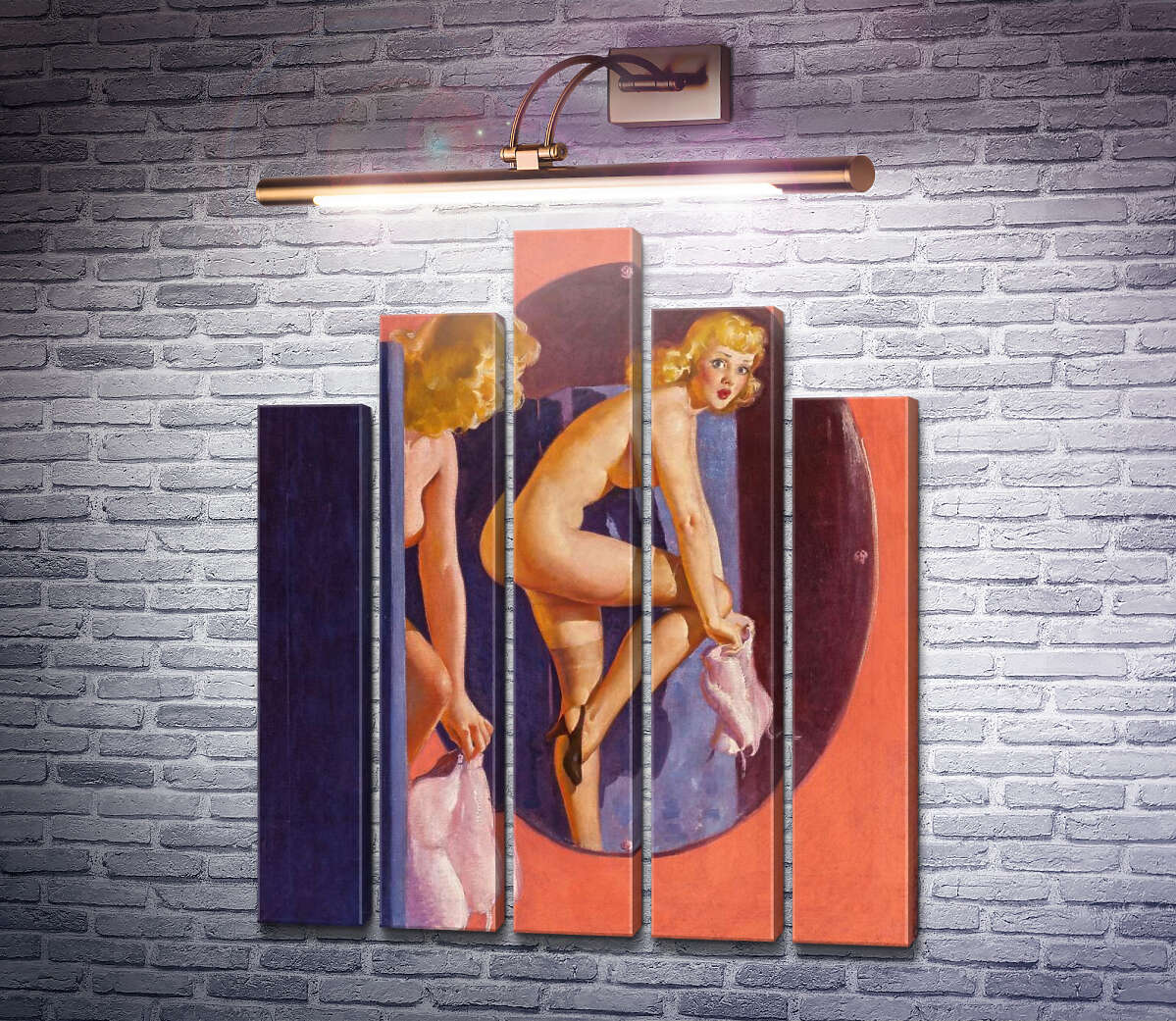 Модульная картина Передержка (Модуль №29) Джил Элвгрен (Gil Elvgren)