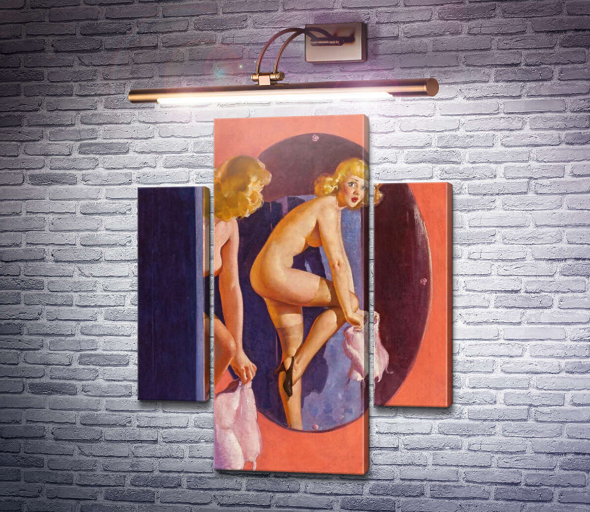 Модульная картина Передержка (Модуль №5) Джил Элвгрен (Gil Elvgren)