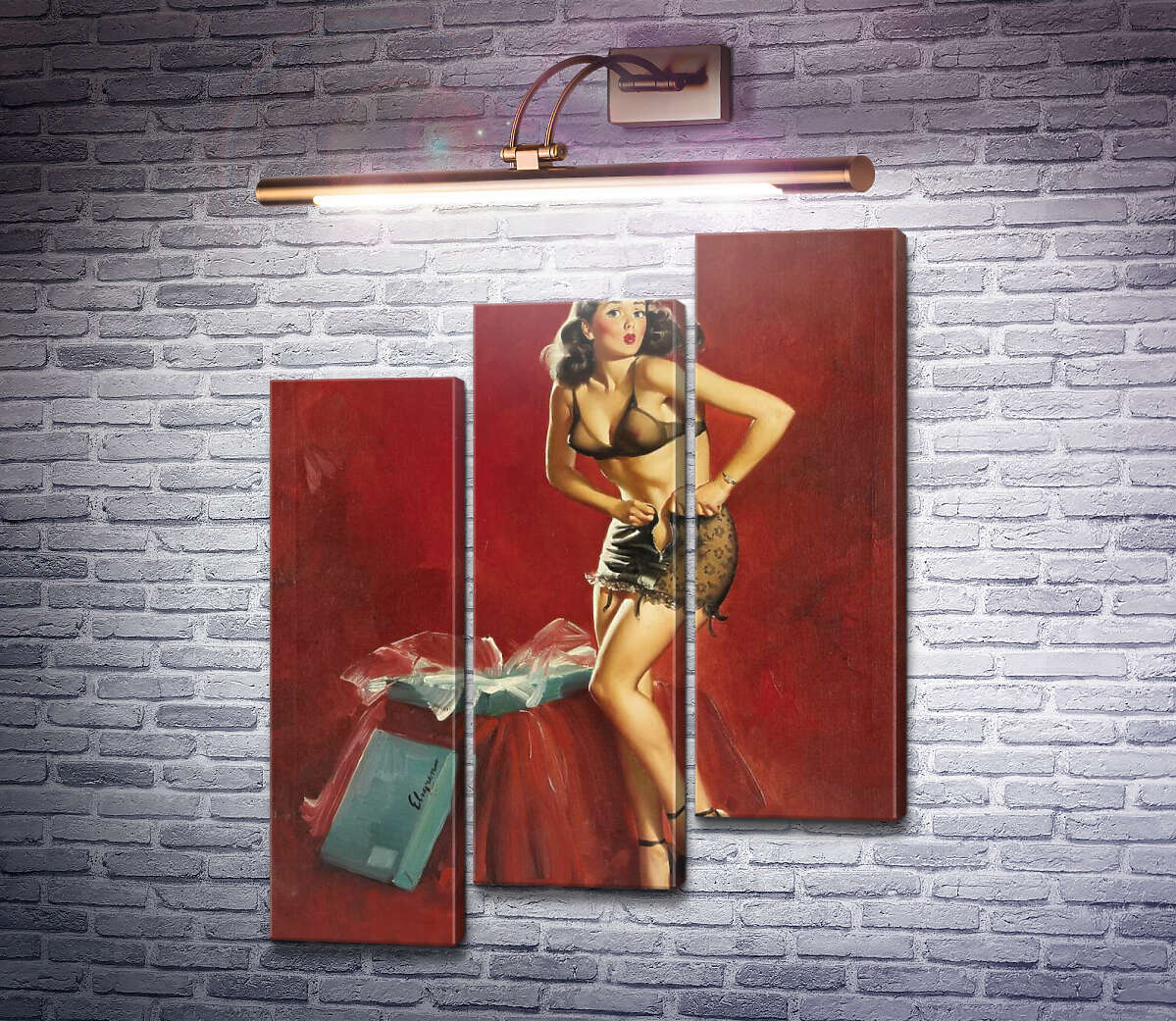 Модульна картина Марні старання (Модуль №14) Джил Елвгрен (Gil Elvgren)