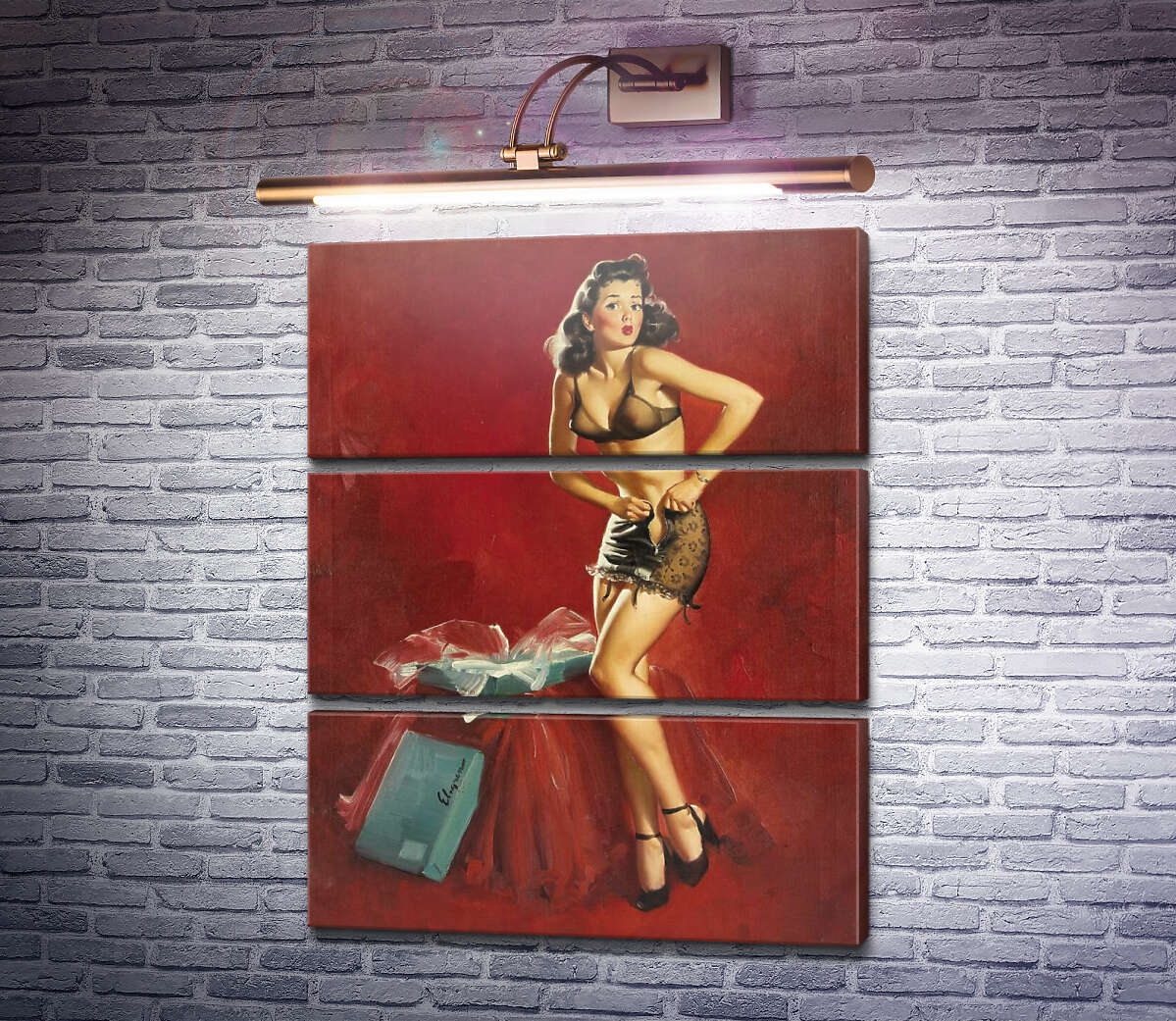 Модульна картина Марні старання (Модуль №15) Джил Елвгрен (Gil Elvgren)