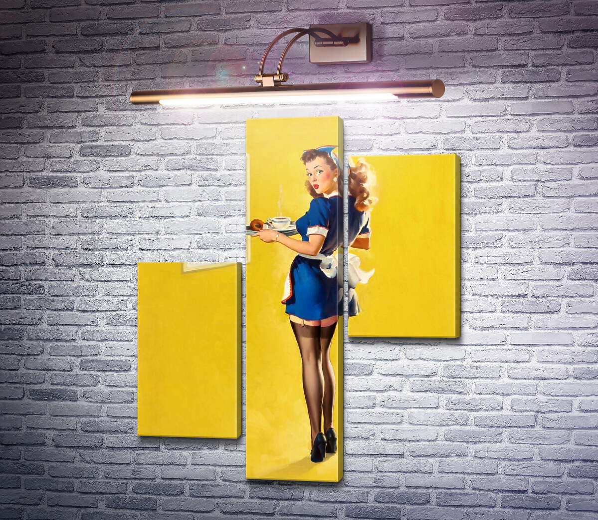 Модульна картина Офіціантка (Модуль №12) Джил Елвгрен (Gil Elvgren)