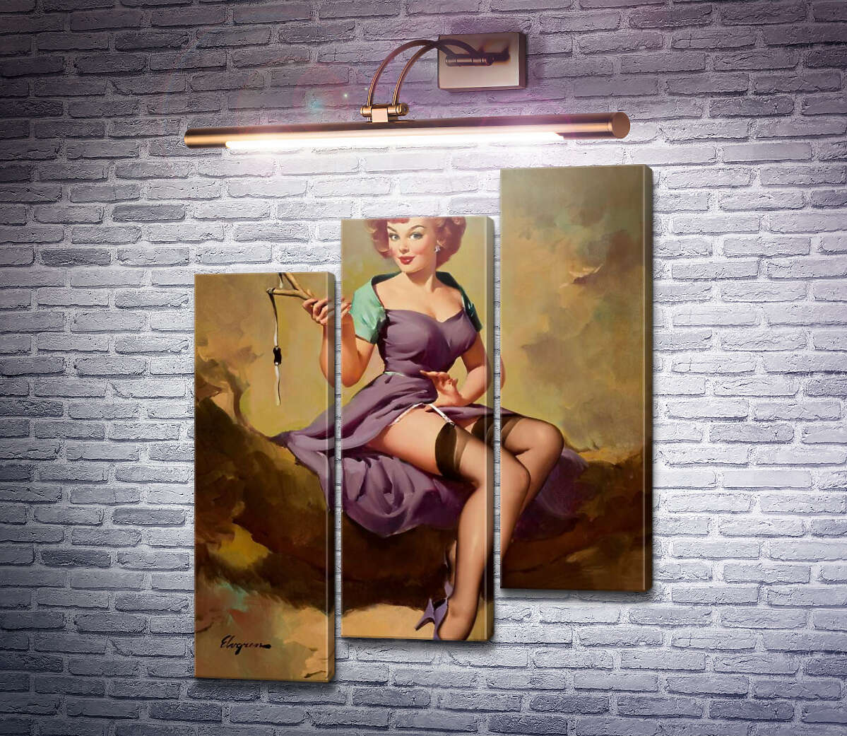Модульна картина Рогатка (Модуль №14) Джил Елвгрен (Gil Elvgren) Модульна картина Рогатка (Модуль №14) Джил Елвгрен (Gil Elvgren)
