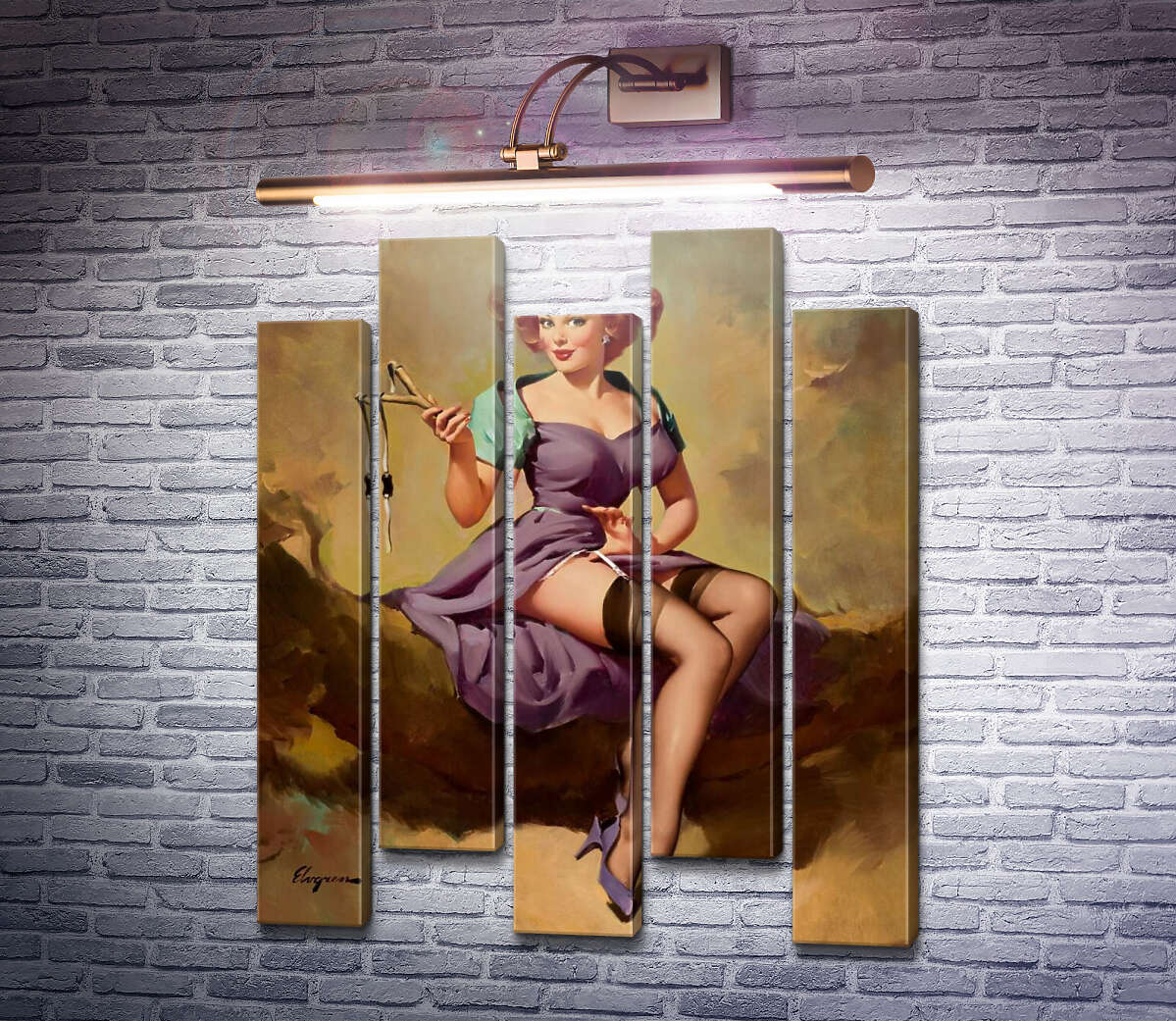 Модульна картина Рогатка (Модуль №30) Джил Елвгрен (Gil Elvgren) Модульна картина Рогатка (Модуль №30) Джил Елвгрен (Gil Elvgren)