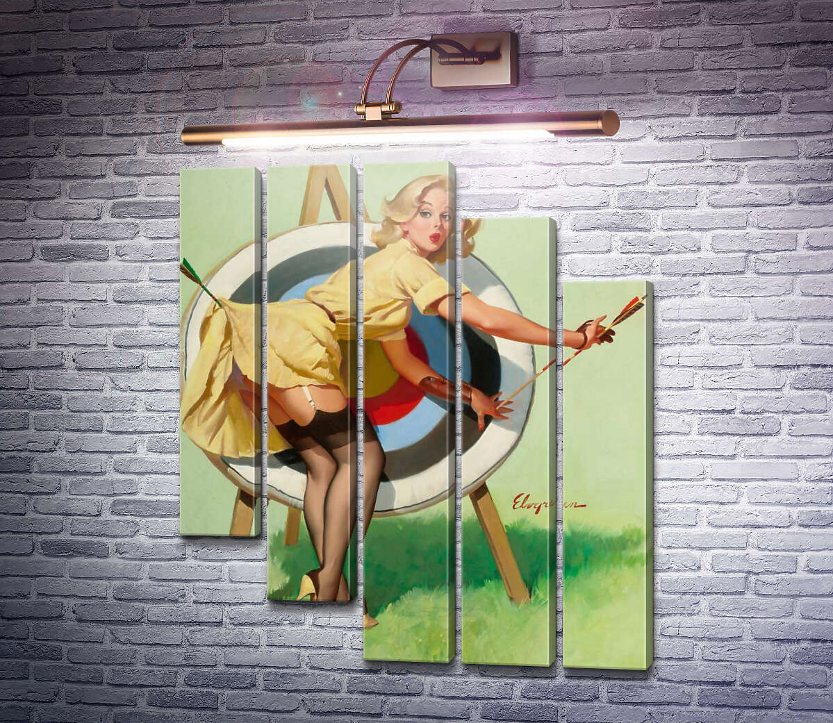 Модульная картина Меткий выстрел (Модуль №28) Джил Элвгрен (Gil Elvgren) Модульная картина Меткий выстрел (Модуль №28) Джил Элвгрен (Gil Elvgren)