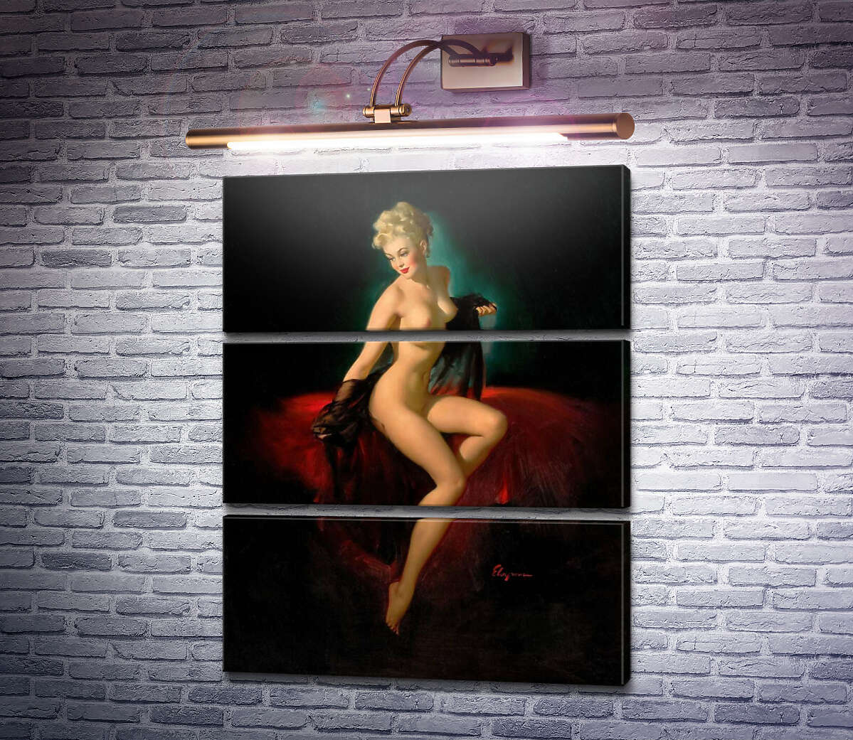 Модульная картина Видение красоты (Модуль №15) Джил Элвгрен (Gil Elvgren)
