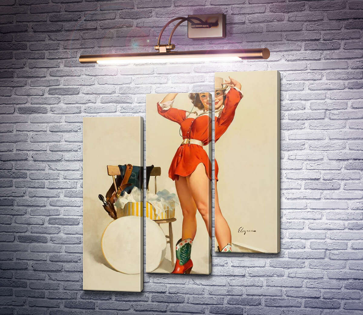 Модульна картина Обновки (Модуль №14) Джил Елвгрен (Gil Elvgren) Модульна картина Обновки (Модуль №14) Джил Елвгрен (Gil Elvgren)