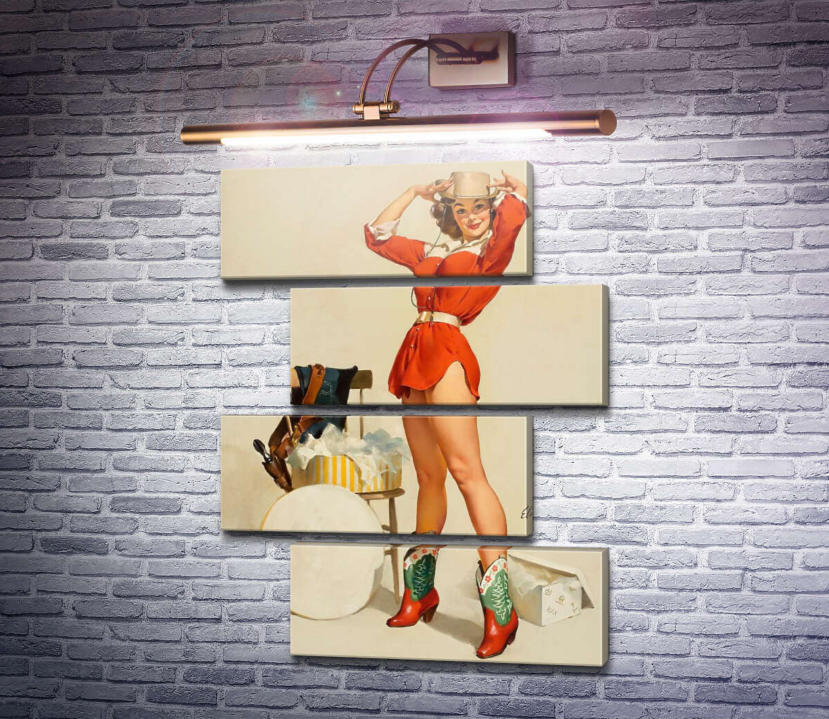 Модульная картина Обновки (Модуль №23) Джил Элвгрен (Gil Elvgren) Модульная картина Обновки (Модуль №23) Джил Элвгрен (Gil Elvgren)