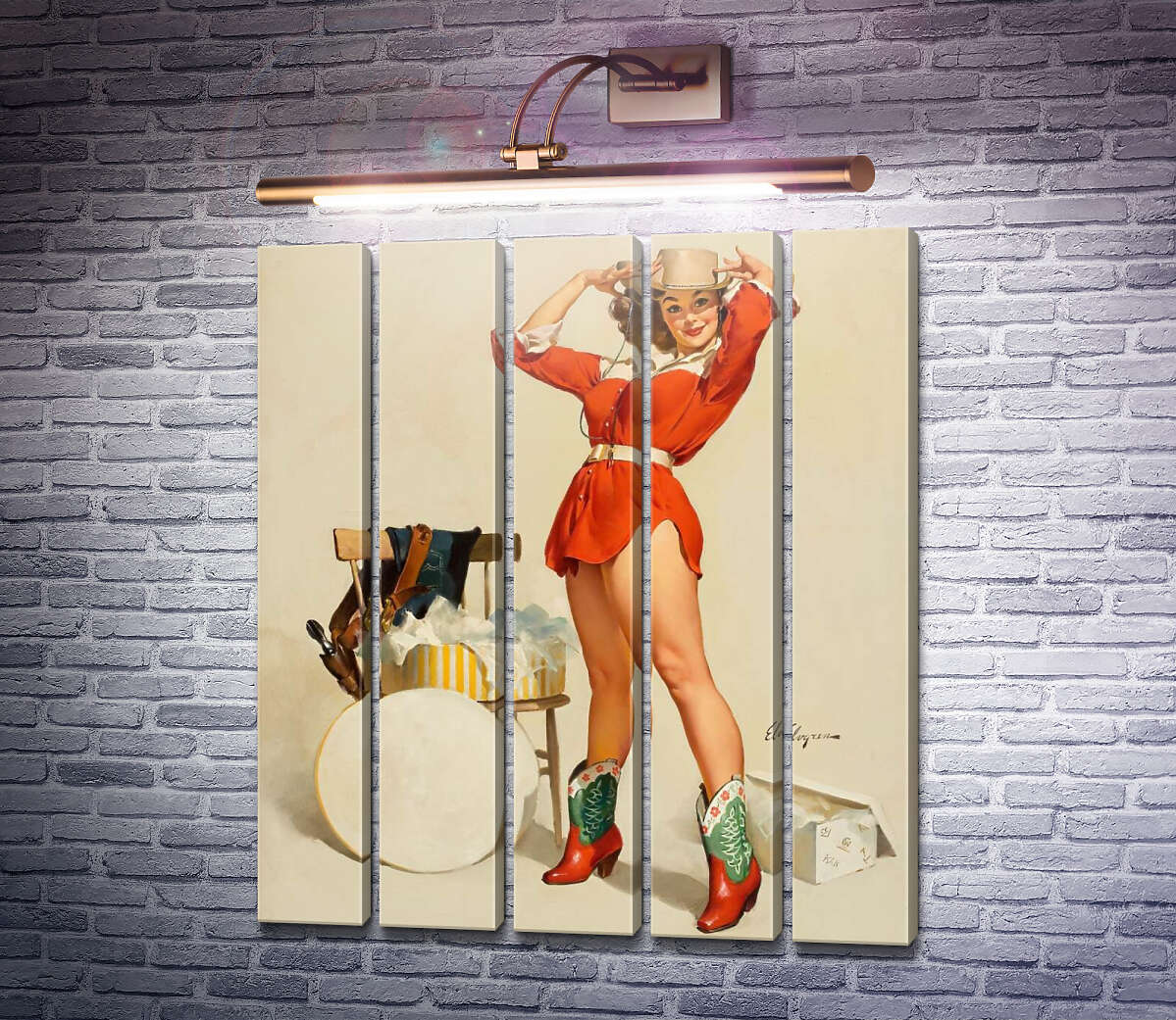 Модульная картина Обновки (Модуль №26) Джил Элвгрен (Gil Elvgren) Модульная картина Обновки (Модуль №26) Джил Элвгрен (Gil Elvgren)