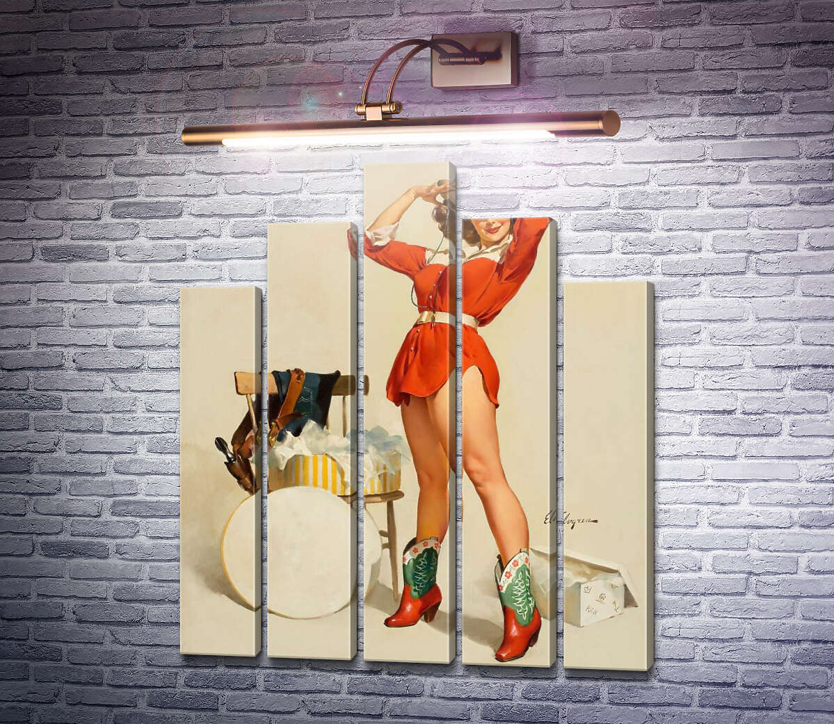 Модульна картина Обновки (Модуль №29) Джил Елвгрен (Gil Elvgren) Модульна картина Обновки (Модуль №29) Джил Елвгрен (Gil Elvgren)