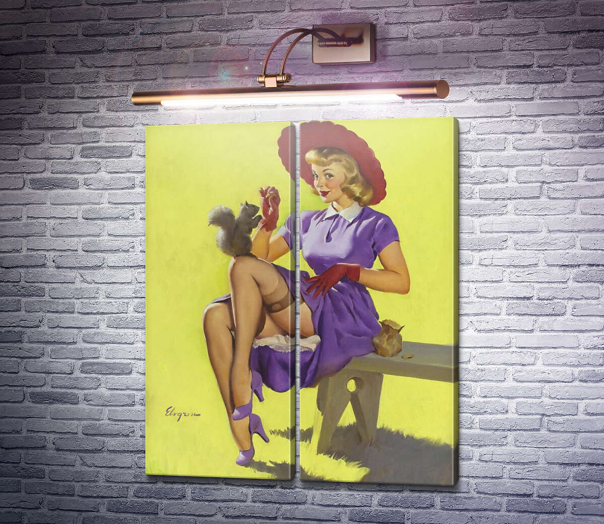 Модульна картина Подружки (Модуль №6) Джил Елвгрен (Gil Elvgren) Модульна картина Подружки (Модуль №6) Джил Елвгрен (Gil Elvgren)