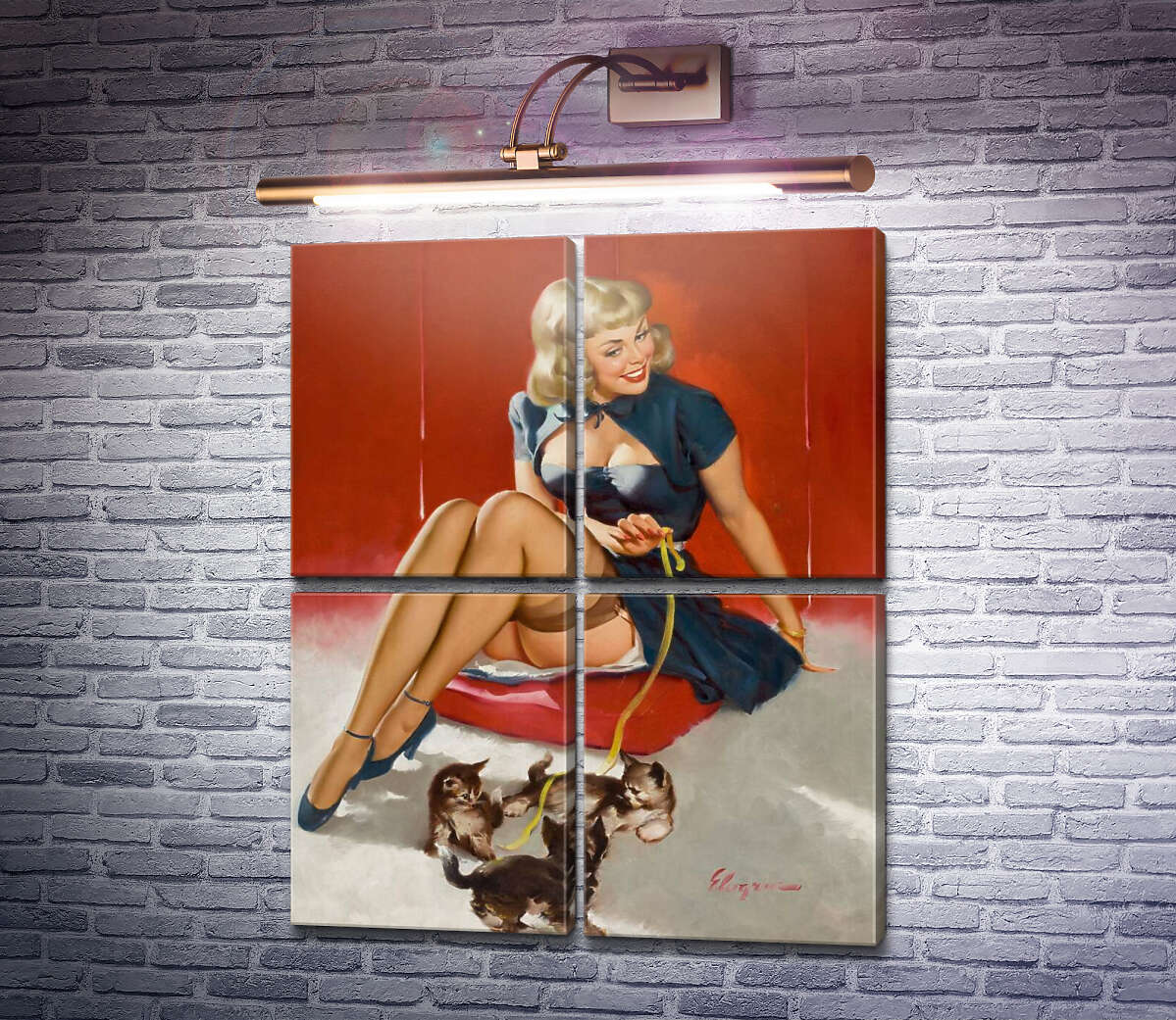 Модульна картина Милі хитрощі (Модуль №25) Джил Елвгрен (Gil Elvgren) Модульна картина Милі хитрощі (Модуль №25) Джил Елвгрен (Gil Elvgren)