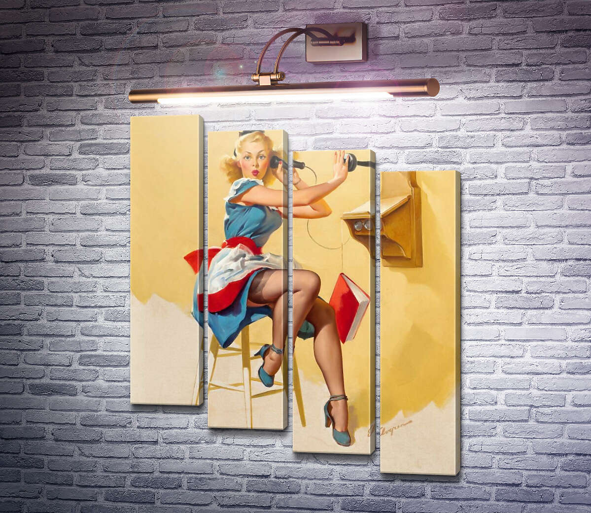 Модульна картина Яка лінія? (Модуль №19) Джил Елвгрен (Gil Elvgren) Модульна картина Яка лінія? (Модуль №19) Джил Елвгрен (Gil Elvgren)