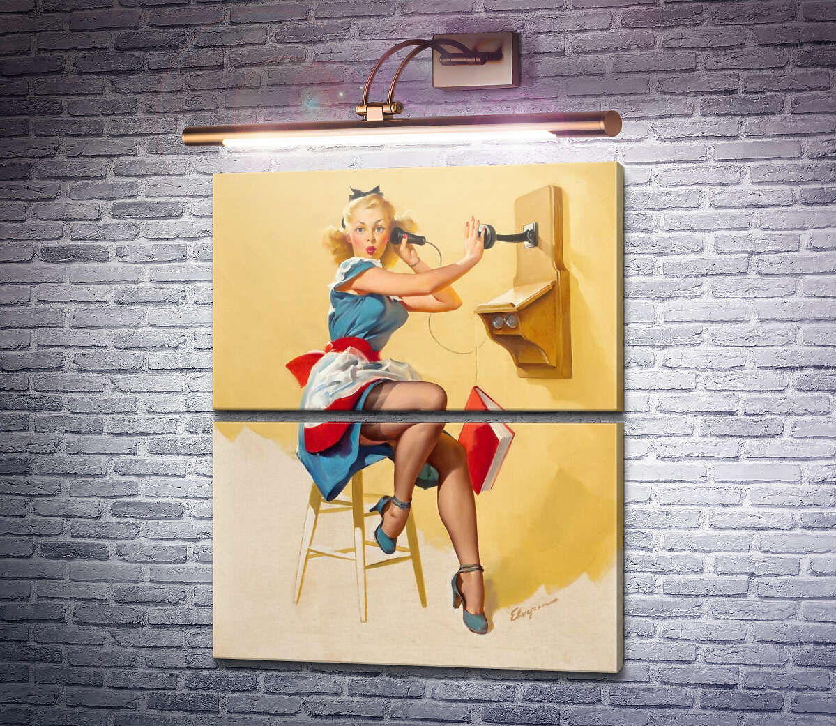 Модульная картина Какая линия? (Модуль №7) Джил Элвгрен (Gil Elvgren) Модульная картина Какая линия? (Модуль №7) Джил Элвгрен (Gil Elvgren)