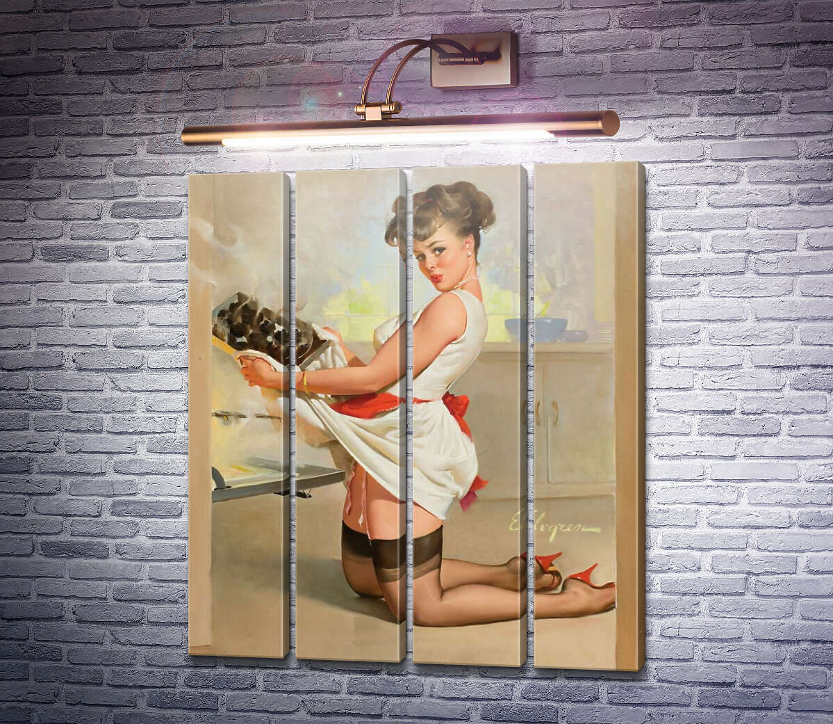 Модульная картина Давайте поедим вне дома (Модуль №24) Джил Элвгрен (Gil Elvgren) Модульная картина Давайте поедим вне дома (Модуль №24) Джил Элвгрен (Gil Elvgren)