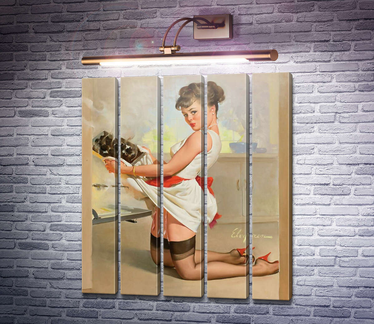 Модульна картина Давайте поїмо поза домом (Модуль №26) Джил Елвгрен (Gil Elvgren) Модульна картина Давайте поїмо поза домом (Модуль №26) Джил Елвгрен (Gil Elvgren)