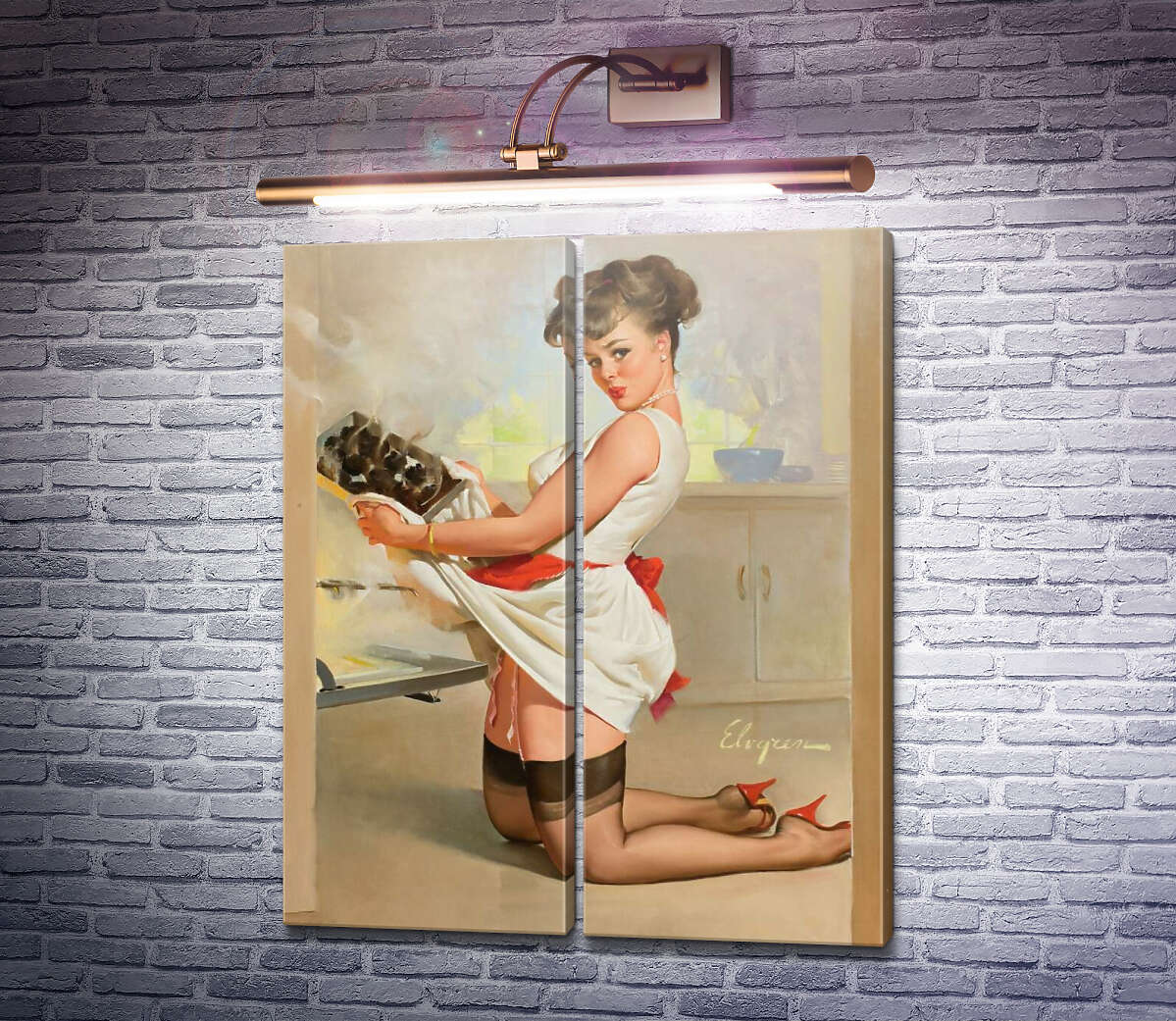 Модульная картина Давайте поедим вне дома (Модуль №6) Джил Элвгрен (Gil Elvgren) Модульная картина Давайте поедим вне дома (Модуль №6) Джил Элвгрен (Gil Elvgren)