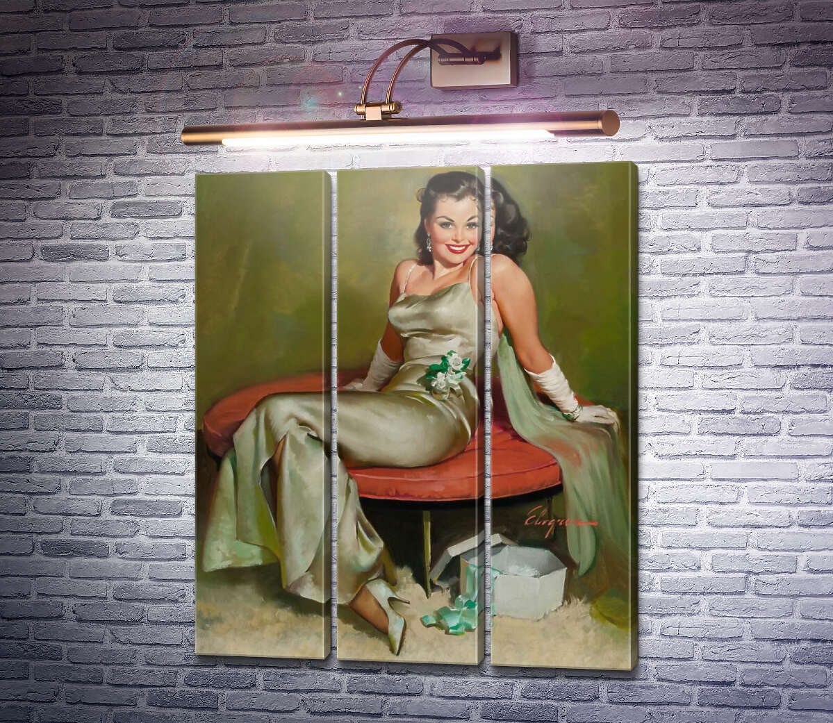 Модульна картина Зачарування (Модуль №2) Джил Елвгрен (Gil Elvgren) Модульна картина Зачарування (Модуль №2) Джил Елвгрен (Gil Elvgren)