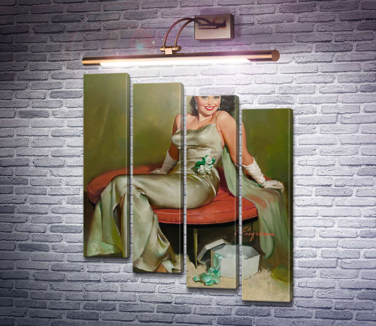 Модульная картина Очарование (Модуль №19) Джил Элвгрен (Gil Elvgren)