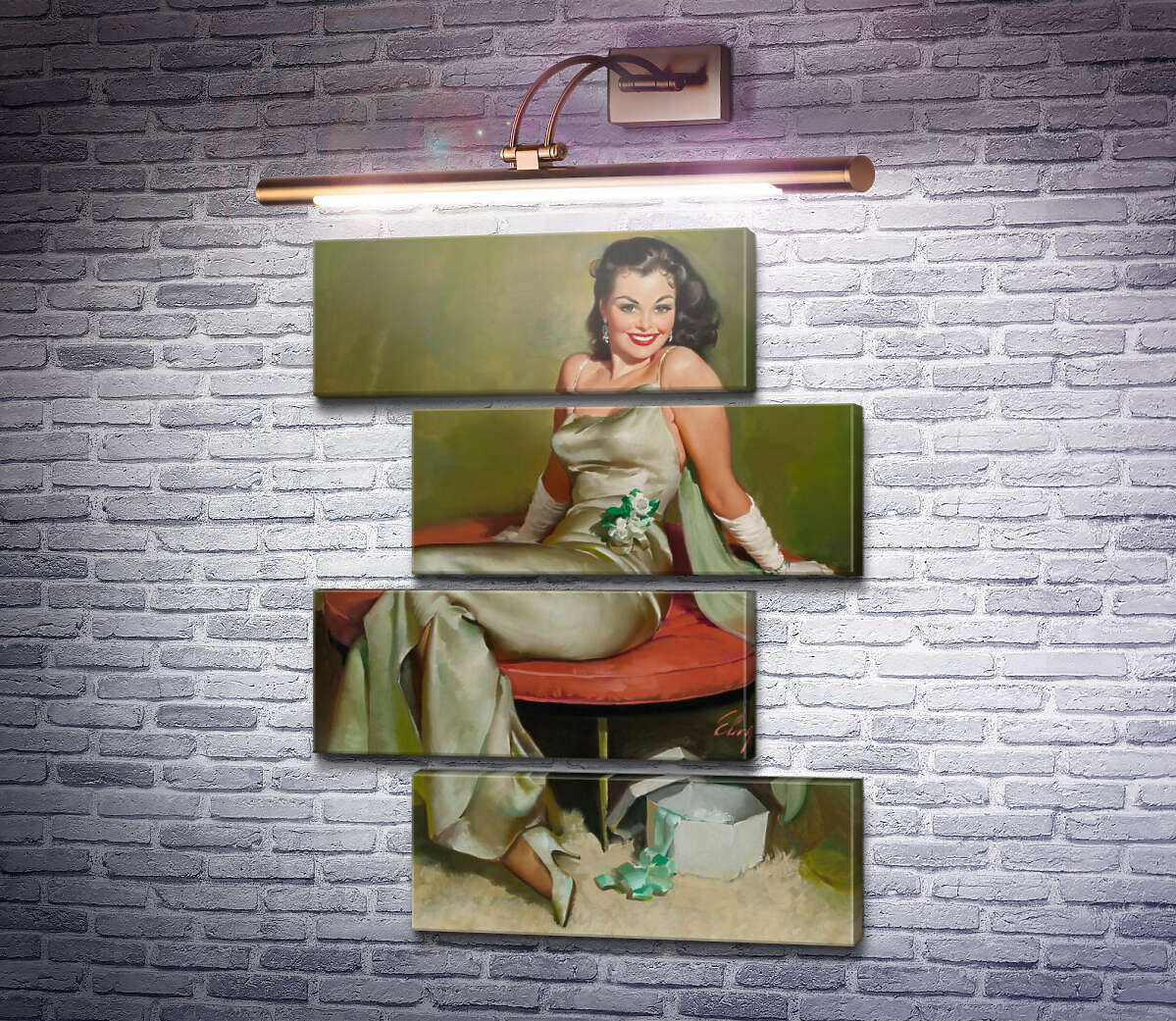 Модульная картина Очарование (Модуль №23) Джил Элвгрен (Gil Elvgren) Модульная картина Очарование (Модуль №23) Джил Элвгрен (Gil Elvgren)