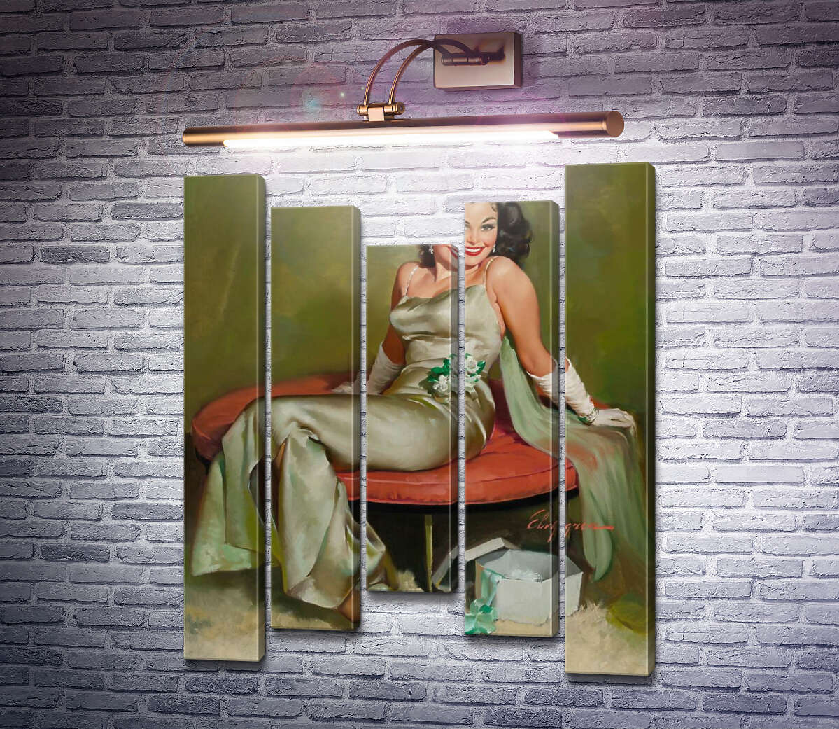 Модульна картина Зачарування (Модуль №27) Джил Елвгрен (Gil Elvgren)