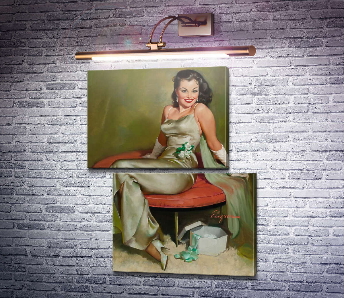 Модульна картина Зачарування (Модуль №8) Джил Елвгрен (Gil Elvgren)