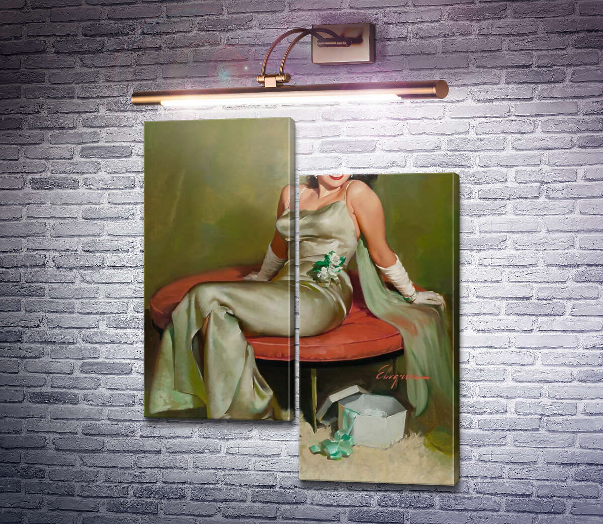 Модульна картина Зачарування (Модуль №9) Джил Елвгрен (Gil Elvgren) Модульна картина Зачарування (Модуль №9) Джил Елвгрен (Gil Elvgren)