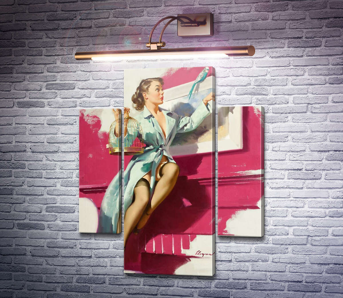 Модульна картина Золота клітина (Модуль №5) Джил Елвгрен (Gil Elvgren) Модульна картина Золота клітина (Модуль №5) Джил Елвгрен (Gil Elvgren)