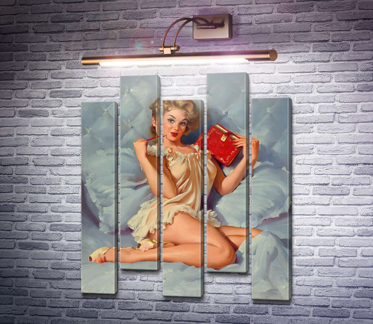Модульна картина Думаю про тебе (Модуль №30) Джил Елвгрен (Gil Elvgren) Модульна картина Думаю про тебе (Модуль №30) Джил Елвгрен (Gil Elvgren)
