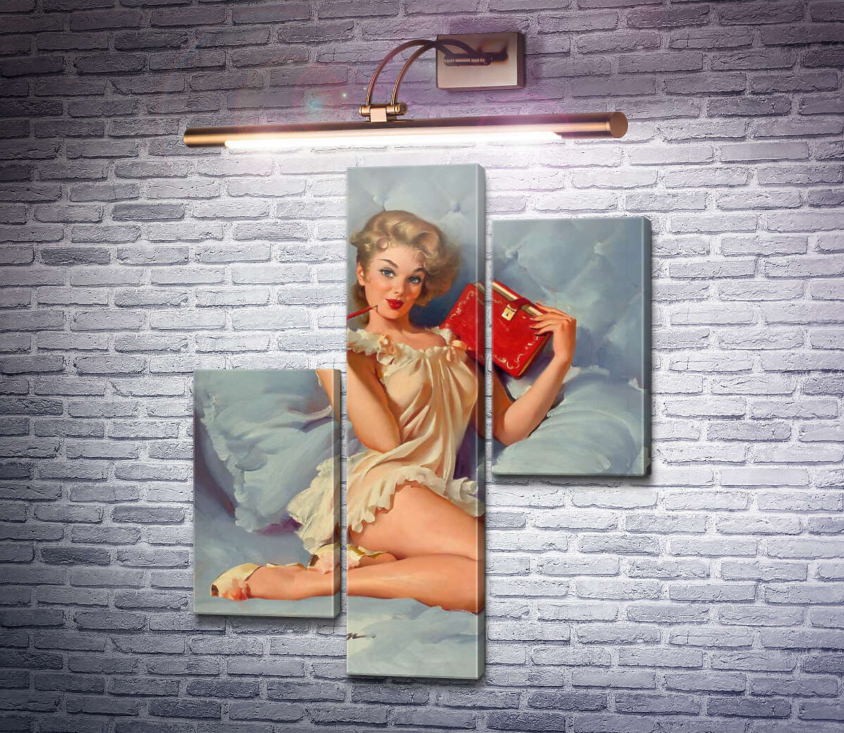 Модульна картина Думаю про тебе (Модуль №12) Джил Елвгрен (Gil Elvgren) Модульна картина Думаю про тебе (Модуль №12) Джил Елвгрен (Gil Elvgren)