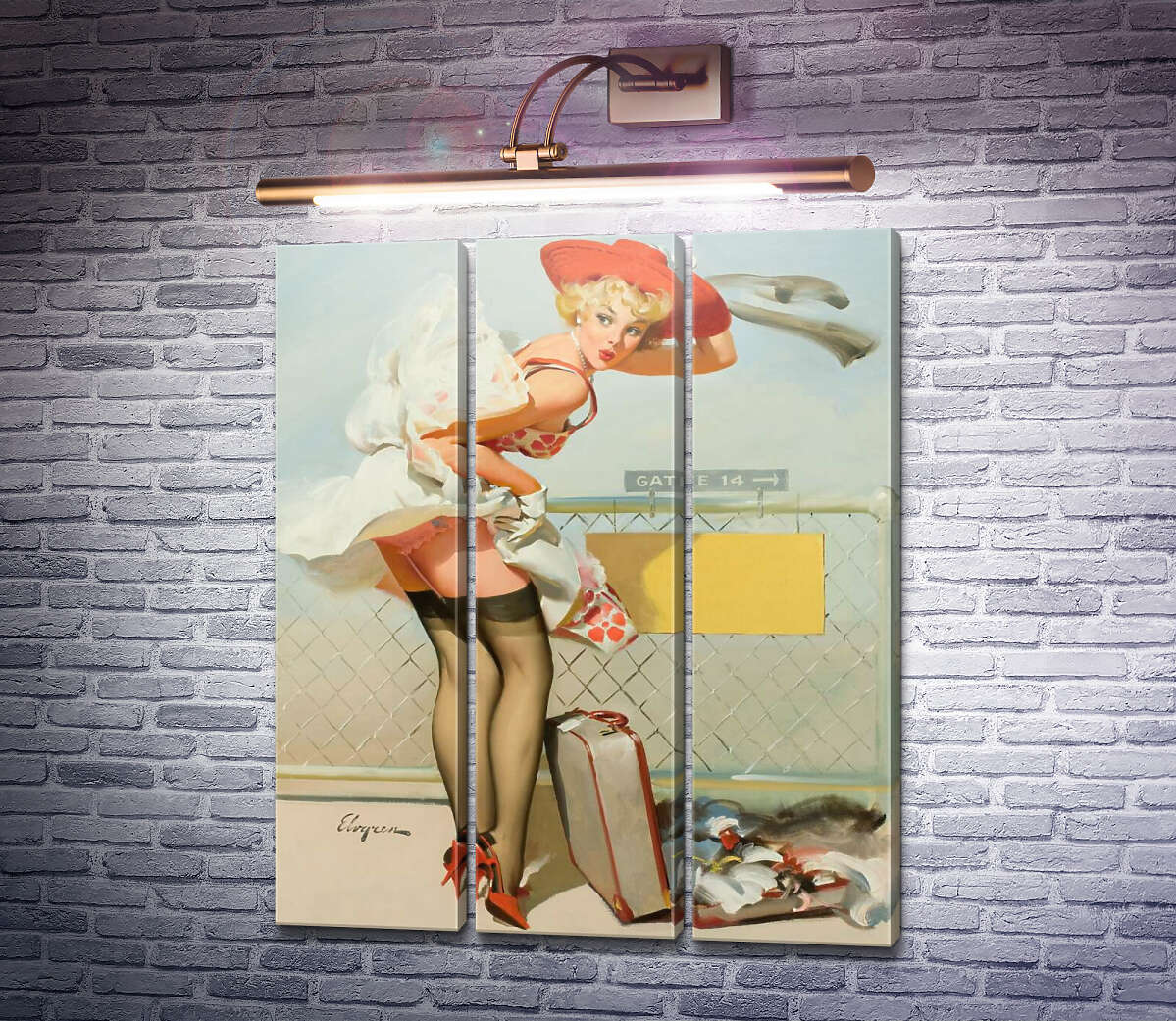 Модульная картина Порыв ветра (Модуль №2) Джил Элвгрен (Gil Elvgren) Модульная картина Порыв ветра (Модуль №2) Джил Элвгрен (Gil Elvgren)