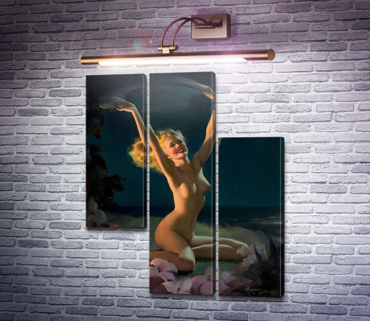 Модульная картина Нимфа (Модуль №13) Джил Элвгрен (Gil Elvgren)