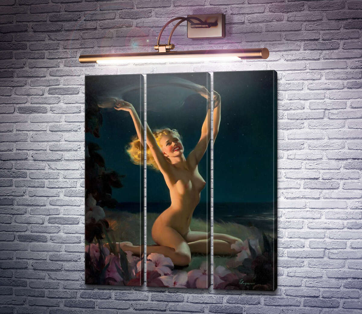Модульна картина Німфа (Модуль №2) Джил Елвгрен (Gil Elvgren)