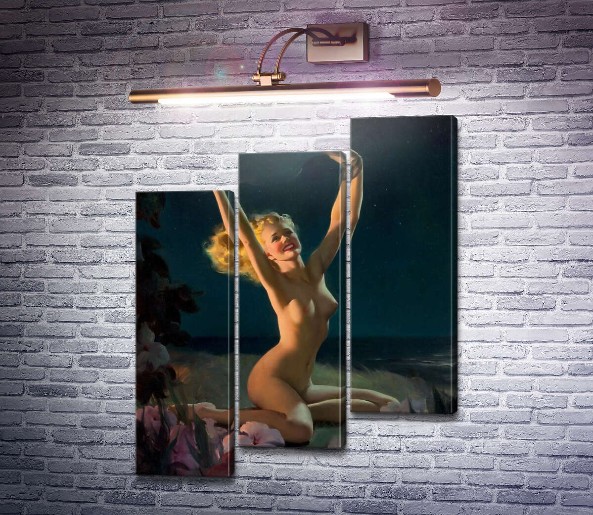 Модульная картина Нимфа (Модуль №14) Джил Элвгрен (Gil Elvgren)