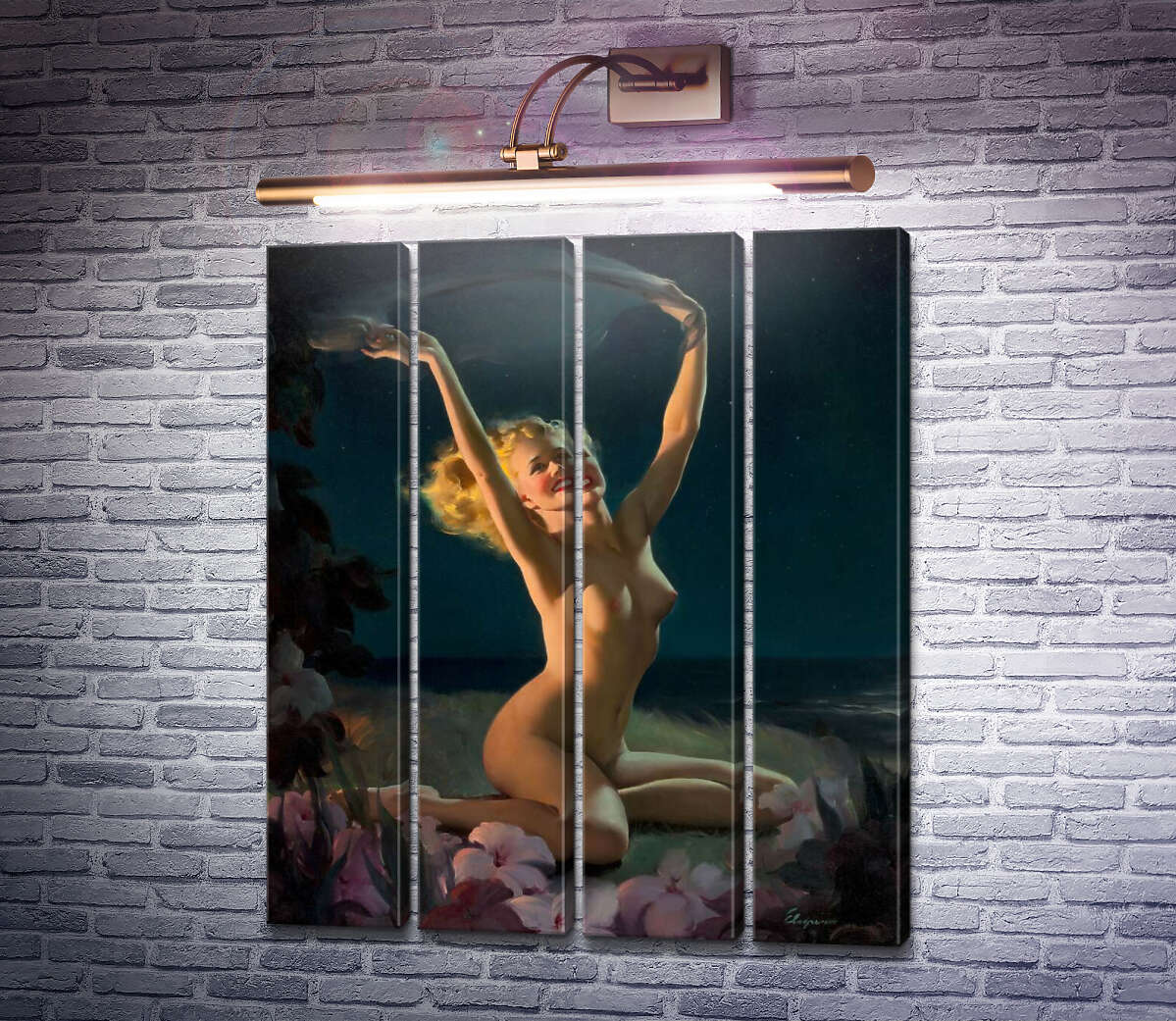Модульная картина Нимфа (Модуль №24) Джил Элвгрен (Gil Elvgren)