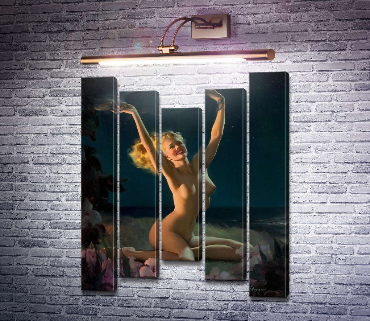 Модульная картина Нимфа (Модуль №27) Джил Элвгрен (Gil Elvgren)