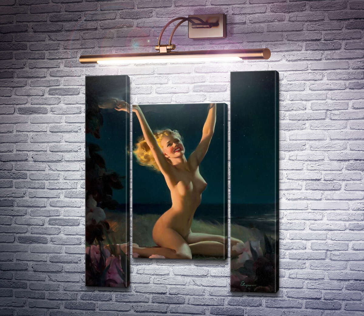 Модульная картина Нимфа (Модуль №11) Джил Элвгрен (Gil Elvgren)