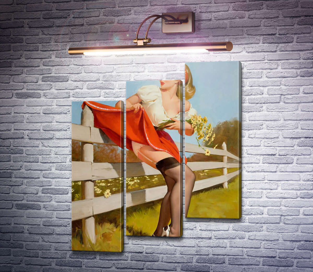 Модульна картина На паркані (Модуль №14) Джил Елвгрен (Gil Elvgren) Модульна картина На паркані (Модуль №14) Джил Елвгрен (Gil Elvgren)