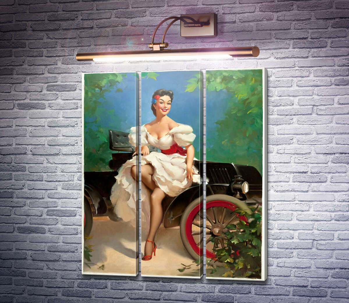 Модульна картина Міс Сільванія (Модуль №2) Джил Елвгрен (Gil Elvgren)