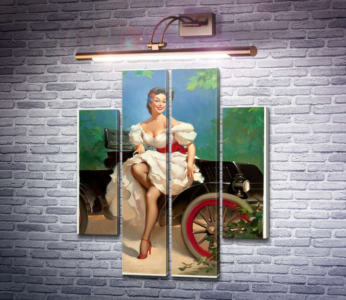 Модульная картина Мисс Сильвания (Модуль №20) Джил Элвгрен (Gil Elvgren)