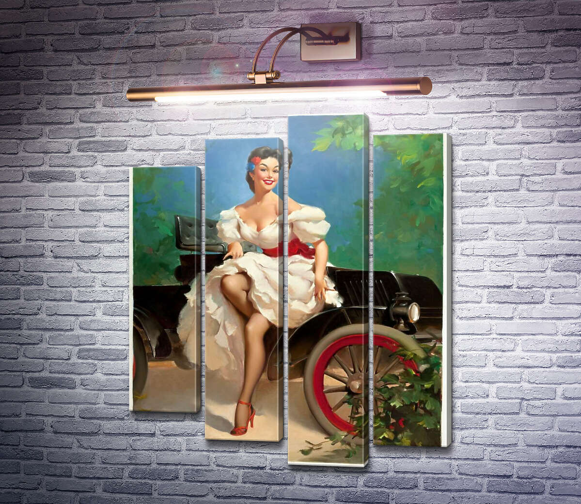 Модульна картина Міс Сільванія (Модуль №3) Джил Елвгрен (Gil Elvgren)