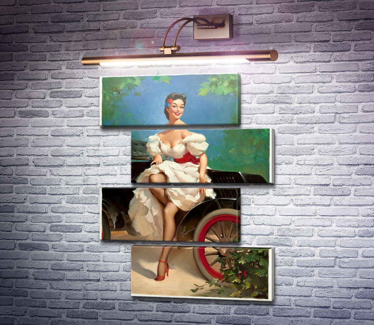 Модульная картина Мисс Сильвания (Модуль №23) Джил Элвгрен (Gil Elvgren)